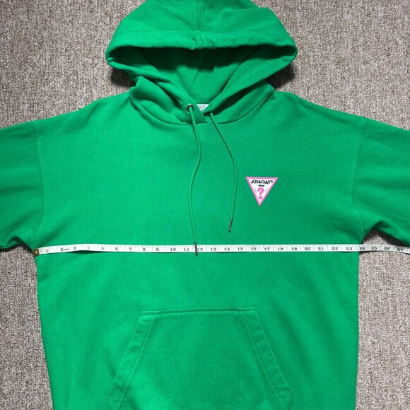Guess USA x Jon & Vinny's Italian Green Hoodie Sweatshirt Made in USA Medium NEW - Picture 5 of 12